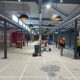 Calamvale Central Shopping Centre with Industralight custom pendant lighting during installation