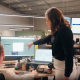 Industralight outfitted the Australian Radio Tower office with linear lighting