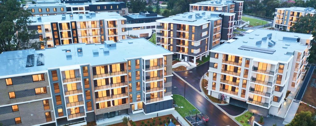 Industralight supplied lighting to Anglicare's Minto Garden complex for 345 apartments
