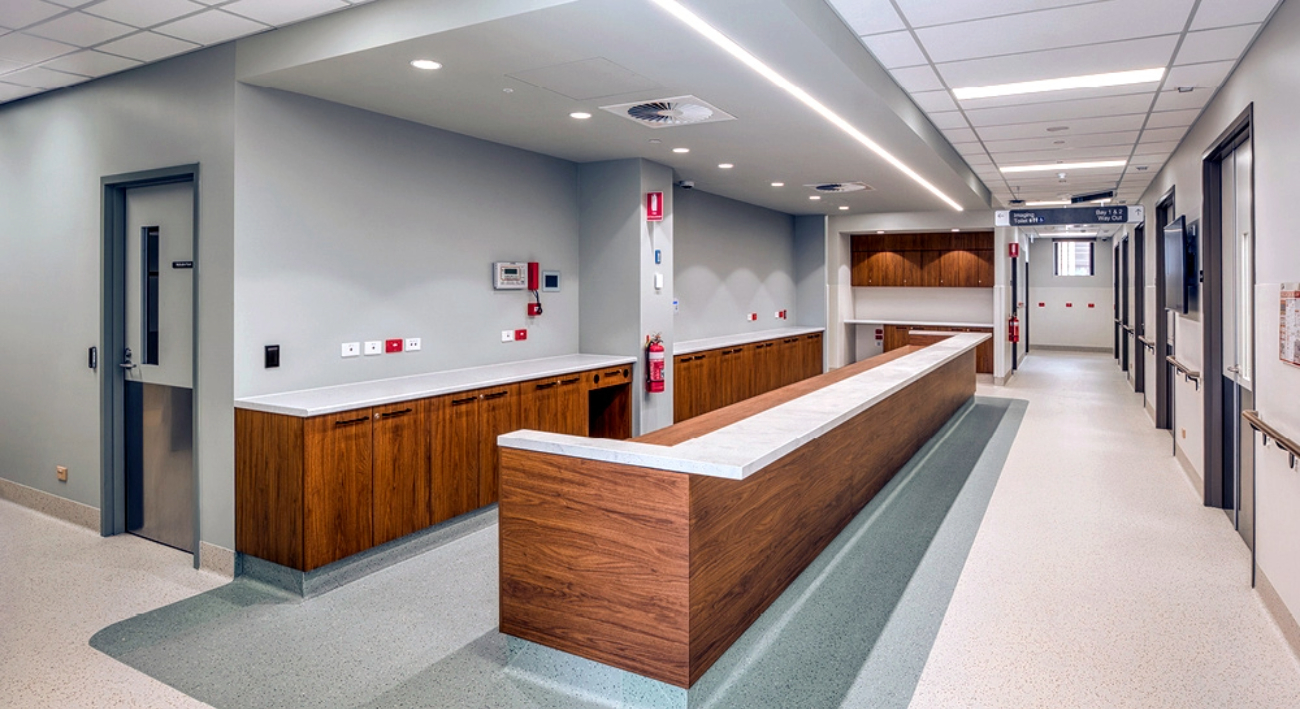 Industralight delivered panel lighting, downlights and emergency lighting for Cranbourne Community Hospital.