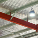 Industralight HB65X LED highbay luminaires installed at Gramline's Smithfield fence manufacturing warehouse.