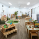 Green Leaves Early Learning Centre, Bundaberg, is lit with Industralight panels and downlights