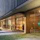 Industralight PHB200 LED highbays illuminating communal entry space