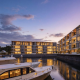Harbour One Sanctuary Cove apartments installs Industralight iFlex LED under raised exterior pathways.