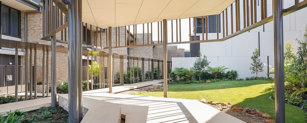 Harbour One Sanctuary Cove apartments installs Industralight iFlex LED under raised exterior pathways.