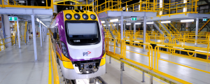 Industralight ML80 LED batten luminaires installed at South Dynon train maintenance depot.
