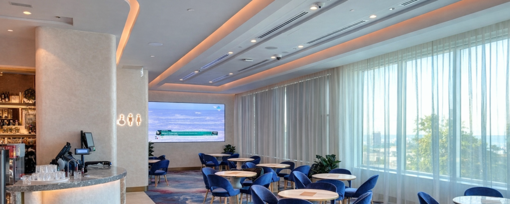 Industralight LED striplighting installed at The Ville Casino in Townsville, Queensland.