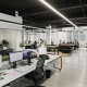 Industralight's LED linear and strip lighting installed at Papermoose's creative office and meeting room.