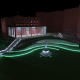 Industralight strip and linear lighting at Santa Maria College's Chapel and courtyard in Victoria.