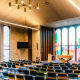Industralight strip and linear lighting at Santa Maria College's Chapel and courtyard in Victoria.