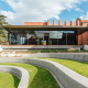 Industralight strip and linear lighting at Santa Maria College's Chapel and courtyard in Victoria.
