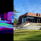 Industralight strip and linear lighting at Santa Maria College's Chapel and courtyard in Victoria.