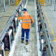Industralight ML80 LED batten luminaires installed at South Dynon train maintenance depot.