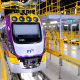 Industralight ML80 LED batten luminaires installed at South Dynon train maintenance depot.
