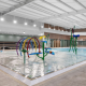 Industralight supplied The Summit Aquatic Centre with IP rated lighting - here are the floodlights in the pool area