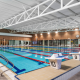 Industralight supplied The Summit Aquatic Centre with IP rated lighting - here are the floodlights in the pool area