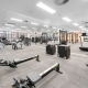 Industralight supplied The Summit Aquatic Centre with IP rated lighting - here are the XTR flat recessed panel lighting in the gym