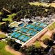 Birdseye view of Glen Waverly Sports Hub 18 tennis courts