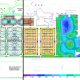 Industralight lighting simulations in 2d line diagrams with colourmaps and overlap indication