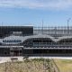 Sculptural facade of Kananook Car park with lighting from Industralight