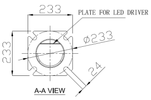 Industralight round pole POLE-SR streetlighting pole