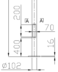 Industralight round pole POLE-SR streetlighting pole