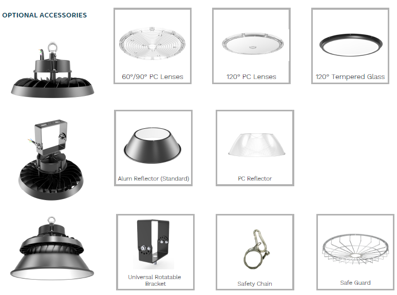 Industralight VHR highbay accessories