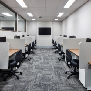 Industralight XTP panel lighting in this office space